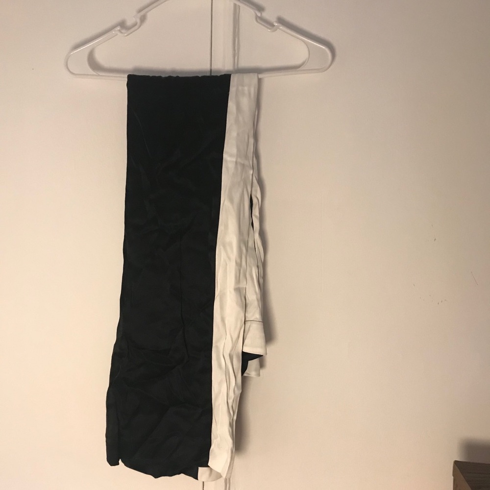 Silk Pant with White Stripe
